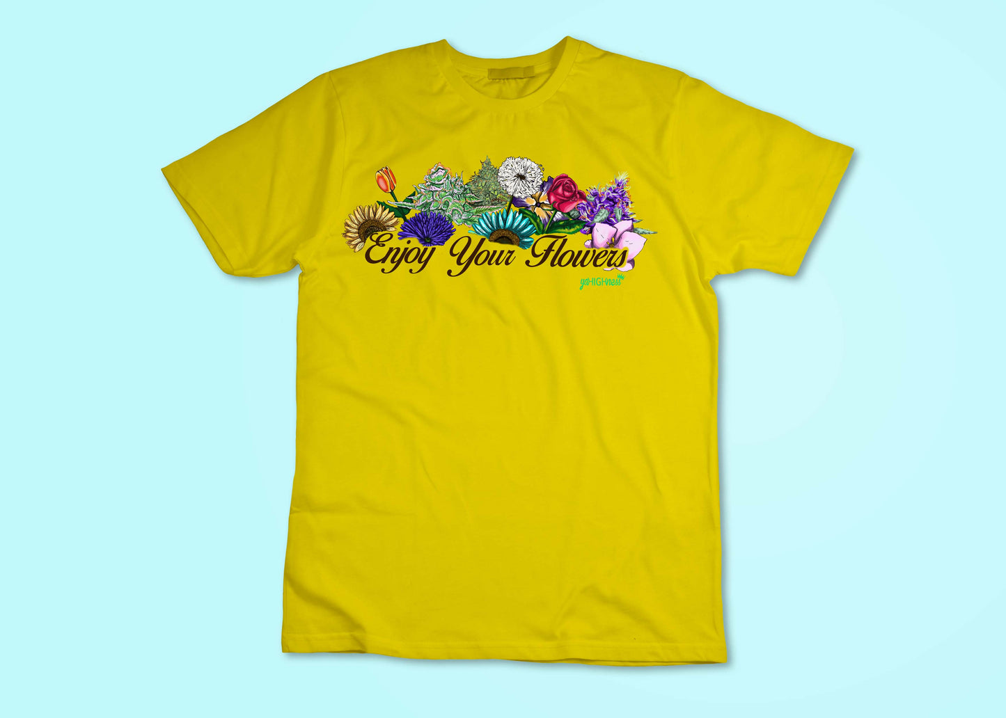 Enjoy Your Flowers (Brown Letters)