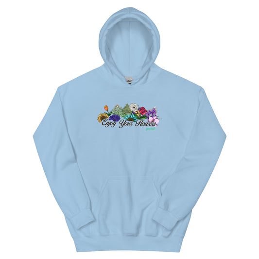 Enjoy Your Flowers (Brown Letters)