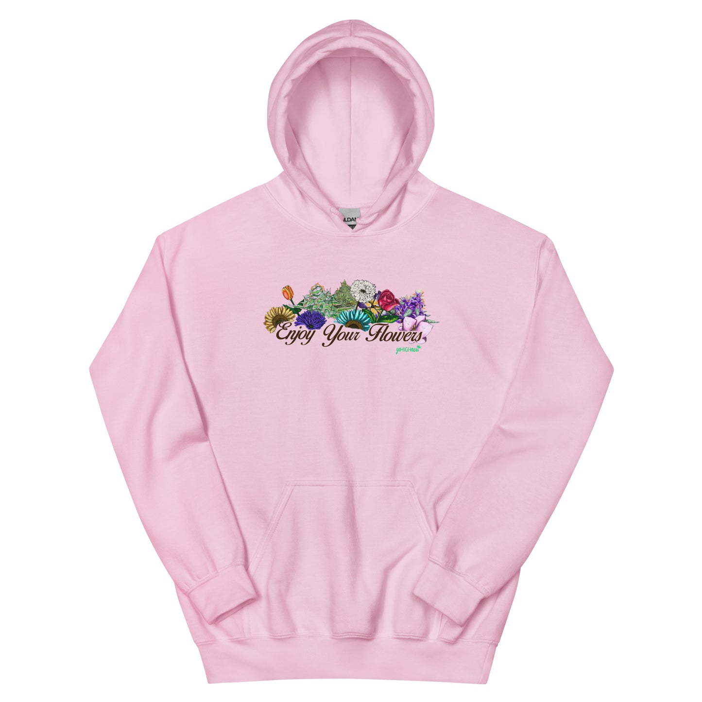 Enjoy Your Flowers (Brown Letters)