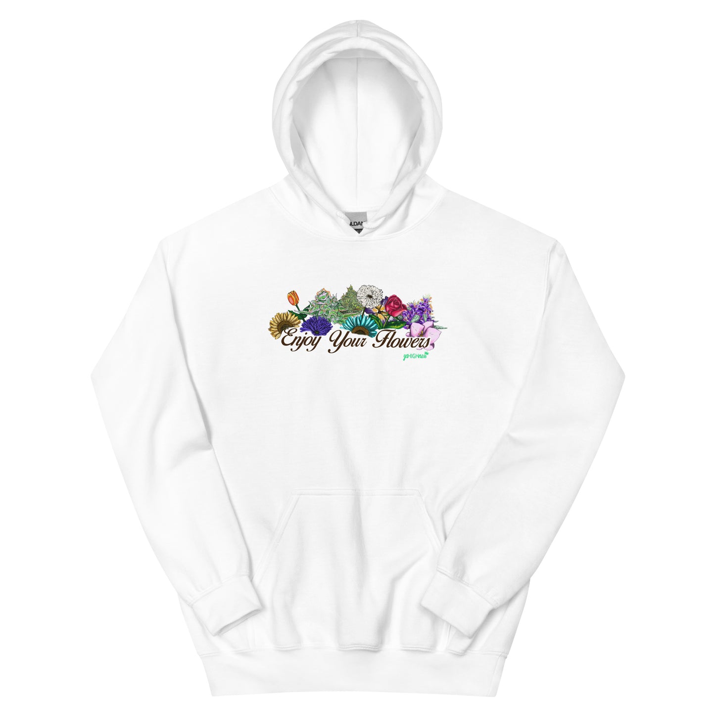 Enjoy Your Flowers (Brown Letters)